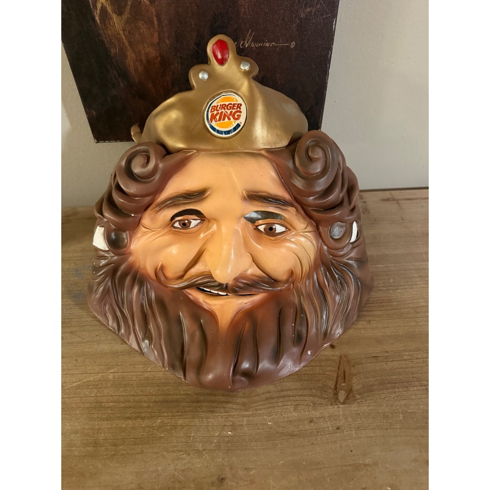 Vintage‎ 2005 Burger King The King Plastic Mask Mascot Costume Advertising Promo